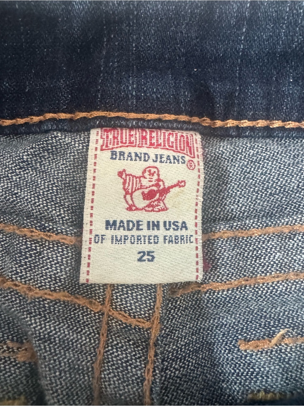True Religion Becky Low Rise Cutoff Denim Shorts Size 25 Vintage Y2K - Picture 6 of 6